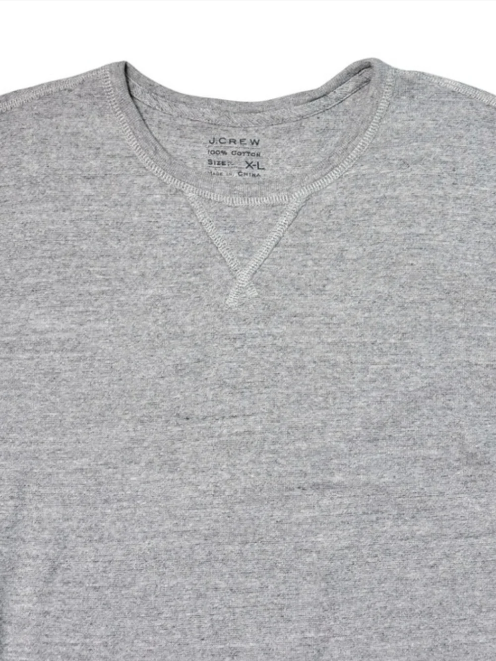 J. CREW Grey Cotton Crew Neck Pullover Size XL